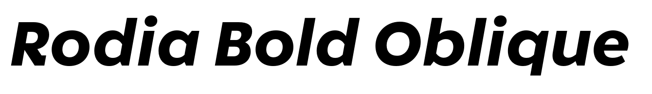 Rodia Bold Oblique